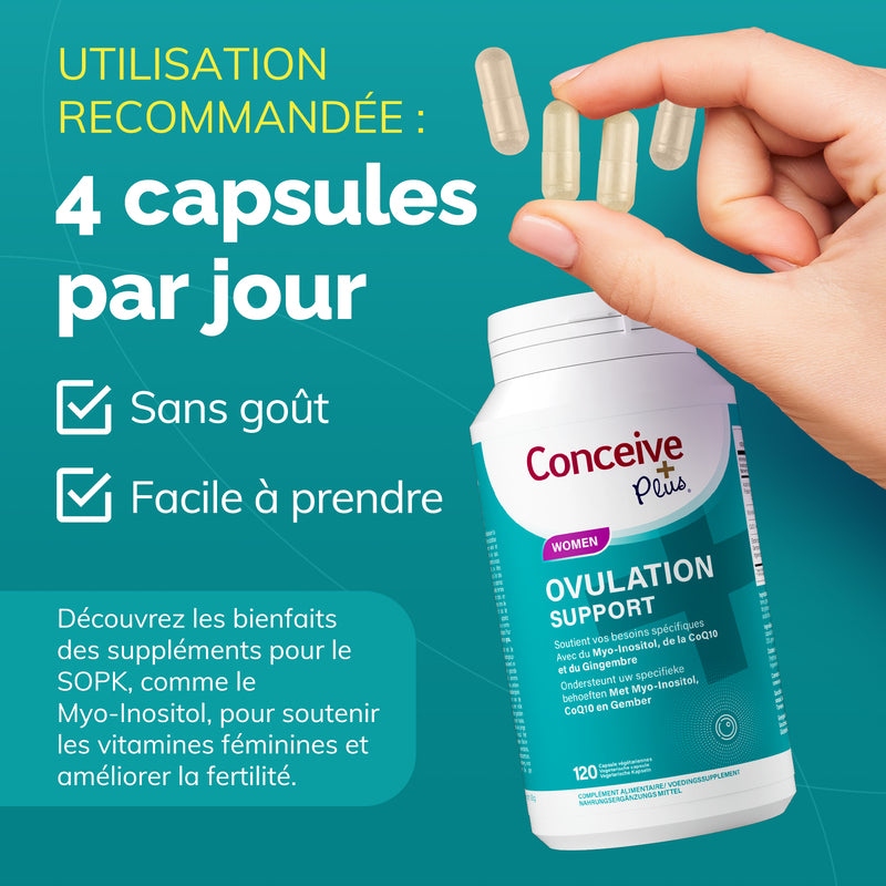 Conceive Plus Πακέτο Γονιμότητας Υποστήριξη Ωορρηξίας & Κινητικότητας (FR) - Υποστήριξη Κινητικότητας - Ολοκληρωμένο Κιτ Γονιμότητας