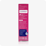 For Conceive Plus Duo Combo Fertility Lubricant Bundle, the image shows the side of the 75ml box, featuring manufacturer and distributor details, pH and osmolality specs, and certification icons—highlighting product quality and reliability for TTC couples.