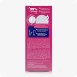 For Conceive Plus Fertility Lubricant Bundle (FR), rear panel of 8x4g fertility lubricant applicators box highlighting a 99% sperm motility-friendly claim with microscopic imagery, French and Dutch instructions for applicator use, and a visual pairing guide for combining multi-use tube with single-use applicators.