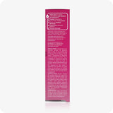 For Conceive Plus Fertility Lubricant Tube (ES), the image shows Spanish-labeled side panel of 75ml box with benefits for couples trying to conceive, like calcium and magnesium ion content, isotonic pH balance, and cervical mucus simulation. It cover usage directions, compatibility with sperm and condoms, and a list of ingredients—all printed in white text over a pink background.