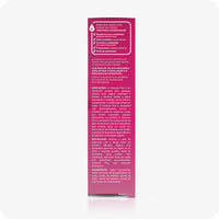 For Conceive Plus Max Combo - Fertility Lubricant Bundle (PT), side view of 75ml fertility lubricant tube product box in Portuguese, showing detailed instructions, ingredients, and usage benefits printed in white text over magenta packaging, designed for consumer guidance.