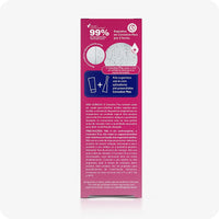 For Conceive Plus Max Combo - Fertility Lubricant Bundle (PT), side panel of 75ml fertility lubricant tube box displaying Portuguese clinical usage instructions, sperm motility test visuals, and product pairing suggestion with pre-filled applicators on vibrant magenta packaging.