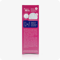 Conceive Plus Maximum Fertility Bundle (ES) Fertility Lubricant 75ml box back panel with clinical claims and Spanish usage instructions — image features a pink-labeled panel highlighting a 99% sperm viability study, visual usage suggestion with applicator and tube icons, and detailed product application, precautions, and storage information in Spanish text.