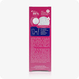 For Conceive Plus Men's Fertility Support + Lubricant (DE), back of German-language 75ml fertility lubricant box showing clinical usage notes, sperm survival rate graphic, ingredient compatibility, and product instructions, with illustrations of lubricant and applicator usage on a pink background.