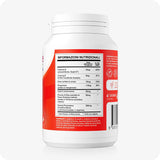 Conceive Plus Motility Support (IT) bottle side displaying full nutritional facts panel in Italian, listing vitamins, minerals, CoQ10, and proprietary herbal blends on a red background with bold black-and-white table format.