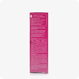 For Conceive Plus Try Me Size Fertility Lubricant Bundle, the image shows side panel of 3x4g pre-filled applicators box, highlighting product benefits like fertility friendly, pH balance, and pre-filled feature. The panel also includes usage directions, ingredients, and fertility-enhancing claims in white text on a pink background.