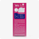 Conceive Plus Women's Combo - Fertility Support + Applicators (IT) showing side panel of magenta fertility lubricant box with Italian clinical claims highlighting 99% sperm vitality after 2 hours, usage recommendations with applicator and multi-use tube icons, and detailed instructions and precautions in white text.